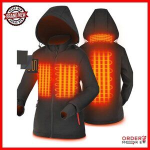 Slim Fit Heated Winter Jacket with Battery Pack, Waterproof